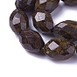 Perlas naturales bronzite hebras, facetados, oval