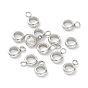 201 Stainless Steel Tube Bails, Loop Bails, Ring Bail Beads