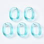 Transparent Acrylic Linking Rings, Quick Link Connectors, for Cable Chains Making, Oval