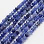 Natural Grade A Sodalite Beads Strands, Round, Faceted