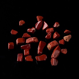 Perles de jaspe rouge naturel, pas de trous / non percés