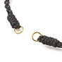 Bracelet cordon polyester tressé, avec 201 billes en acier inoxydable, pour la fabrication de bracelets coulissants