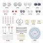 DIY Beaded Dangle Earring Making Kits, Including Natural Shell & Shell Pearl & Pearl & Plastic Pearl Beads, 304 Stainless Steel & Brass Stud & Hoop Earring Findings