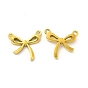 Placage ionique (ip) 304 pendentifs en acier inoxydable, charme de nœud papillon