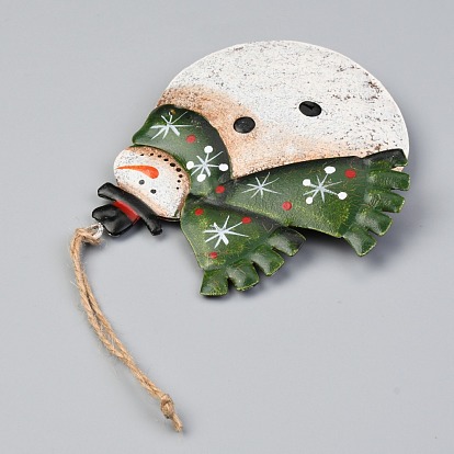 Ornements de fer de bonhomme de neige de noël, décorations suspendues pour sapin de Noël, pour la décoration de la maison de la fête de noël