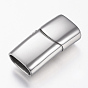 304 Stainless Steel Magnetic Clasps with Glue-in Ends, Rectangle