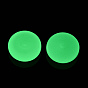 Resin Beads, Imitation Jade, Luminous, Flat Round/Disc Pi