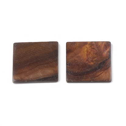 Freshwater Shell Cabochons, Dyed, Square