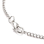 BFF/Best Friends Forever Alloy Pendant Necklaces, Valentine's Day Enamel Broken Heart Necklace, Platinum