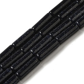 Synthetic Blue Goldstone Beads Strands, Column