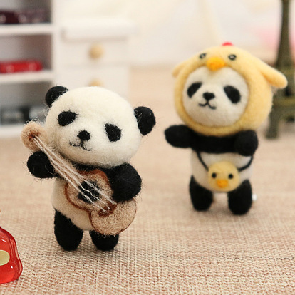 Panda Wool Felt Needle Felting Kit with Instructions, Felting Needles Felting Kits for Beginners Arts