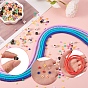 Handmade Polymer Clay Beads, for DIY Jewelry Crafts Supplies, Disc/Flat Round, Heishi Beads, with Plating Acrylic Beads