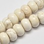 Rondelle Natural Magnesite Beads Strands, 12x7mm, Hole: 1mm, about 53pcs/strand, 15.7 inch
