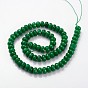 Natural White Jade Gemstone Beads, Mixed Color, Dyed, Faceted Rondelle, 8x5mm, Hole: 1.2mm, about 77 pcs/strand, 15.5 inch