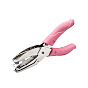 Alloy Craft Hole Punch, with Pink Silicone Handle Cover, for Scrapbooking & Paper Crafts, Paper Shapers, Platinum