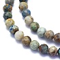 Natural Chrysocolla Beads Strands, Round, Faceted