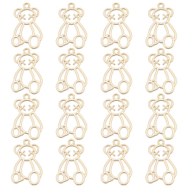 40pcs Rack-Plating-Legierung Anhänger, Cadmiumfrei und Nickel frei und Bleifrei, Bär