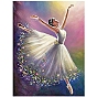 Ballet Dancer DIY Diamond Painting Kit, Including Resin Rhinestones Bag, Diamond Sticky Pen, Tray Plate and Glue Clay