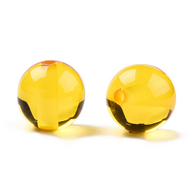 Resin Beads, Imitation Beeswax, Round