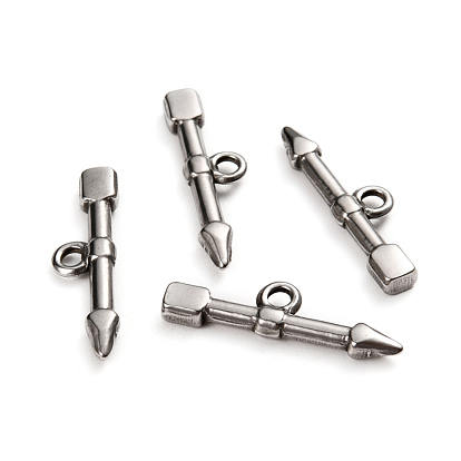 Ion Plating(IP) 304 Stainless Steel Toggle Clasps Parts, Bar, Arrow