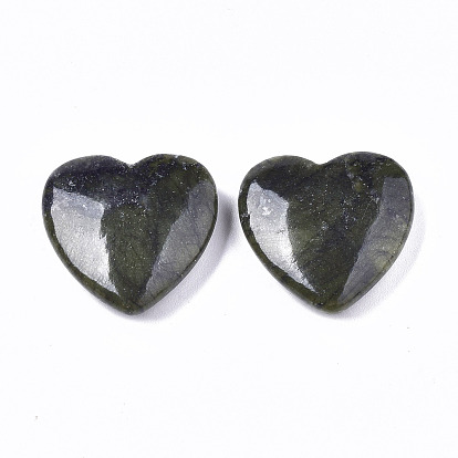 Natural Xinyi Jade/Chinese Southern Jade Heart Love Stone, Pocket Palm Stone for Reiki Balancing