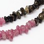 Chips Natural Tourmaline Beads Strands, 3~5x3~5x3~5mm, Hole: 1mm, about 16 inch