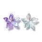 Gradient Color Opaque Resin Beads, Flower & Leaf & Butterfly, Mixed Shapes