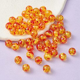 Perles d'ambre d'imitation de résine, ronde