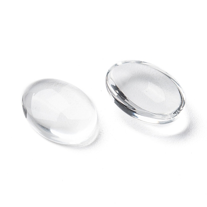 Cabochons de cristal transparente, Cabujón ovalado de cristal transparente para hacer una foto de camafeo