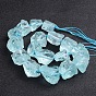 Glass Beads Strands, Nuggets, 12~31x14~27x10~24mm, Hole: 1mm, about 18pcs/strand, 16 inch~17 inch