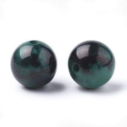 Acrylic Beads, Imitation Gemstone, Round