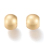 Perles de style européen en laiton mat, Perles avec un grand trou   , plaqué longue durée, ronde