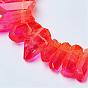 Natural Quartz Crystal Pointed Bead Strands, Dyed, Bullet