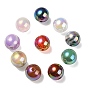 UV Plating Rainbow Iridescent Acrylic Beads, Round