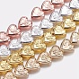 Non-magnetic Synthetic Hematite Beads Strands, Heart with Chinese Knot