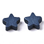 Painted Natural Wood Beads, Star