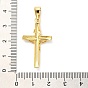 Brass Pendants, Long-Lasting Plated, Lead Free & Cadmium Free, Crucifix Cross Charm