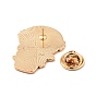 Broche en émail thème lapin, insigne en alliage d'or clair pour le cadeau de style chinois de l'année
