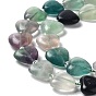 Fluorite naturel chapelets de perles, avec des perles de rocaille, cœur