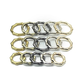 Zinc Alloy Spring Gate Rings, Bamboo Joint Ring