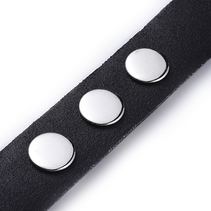 Cuir encliquetage fabrication de bracelets, avec des boutons en laiton à pression
