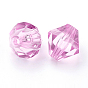 Transparent Acrylic Beads, Faceted Bicone