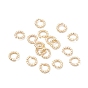 Anillos de cobre amarillo del salto, anillos del salto abiertos, larga duración plateado, sin plomo y cadmio, anillo redondo retorcido