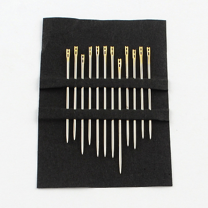Broches de fer, aiguilles auto-threading, 36~42mm, broche: 0.8mm, 12pcs / set