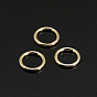 Кольца из желтого золота, открытые кольца прыжок, 1/20 14 к золоту, без кадмия, без никеля и без свинца, 4.3x0.6 мм