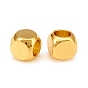 Long-Lasting Plated Brass Spacer Beads, Cube