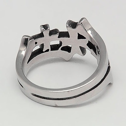 Персонализированные ретро 304 поперечные кольца из нержавеющей стали для мужчин