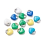 Ion Plating(IP) 304 Stainless Steel Charms, Enamelled Sequins, Lock