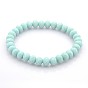 Facettes opaque couleur unie cristal verre rondelles perles bracelets bracelets, 68mm