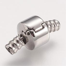 304 Stainless Steel European Clasps with Cord Ends, Column